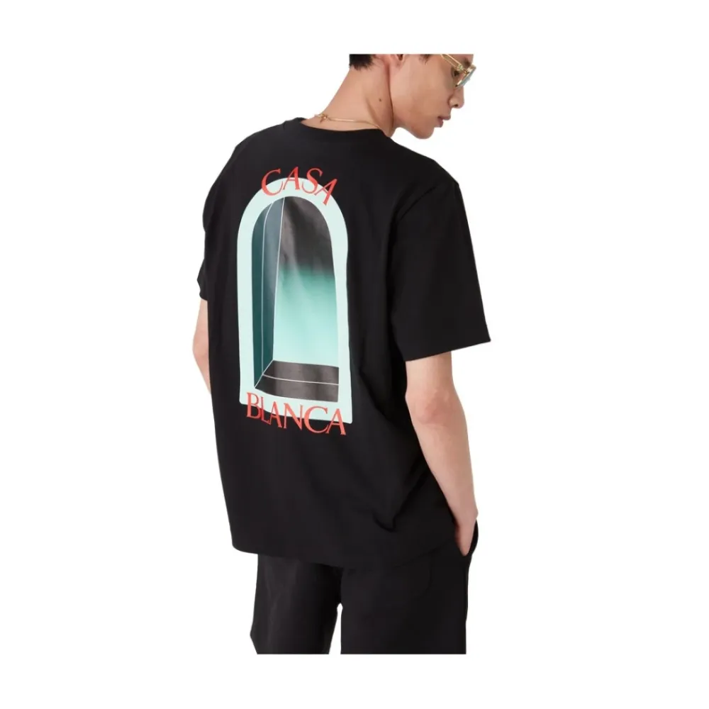 T-Shirts<Casablanca L'Arche Kortærmet T-shirt Sort