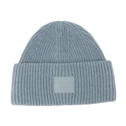 Huer, Kasketter & Hatte|Huer & Kasketter^Acne Studios Large Face Logo Beanie Blå