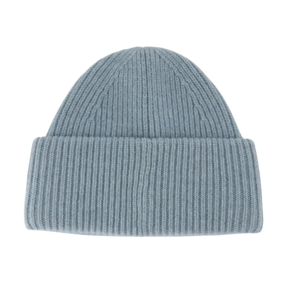 Huer, Kasketter & Hatte|Huer & Kasketter^Acne Studios Large Face Logo Beanie Blå