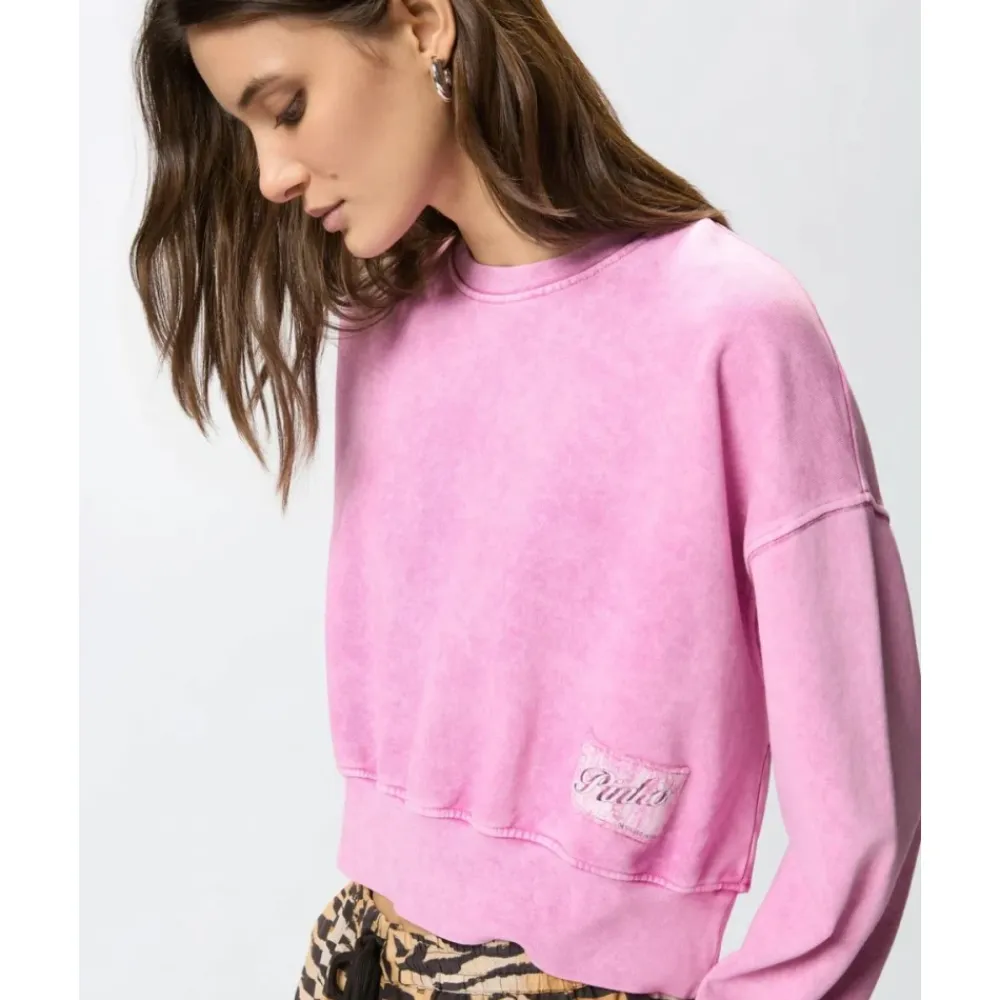 Sweatshirts|Striktrøjer & Sweatere^PINKO Lavacourt Cropped Sweatshirt Pink