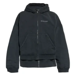 Trøjer^Balenciaga Layered Zip-Up Hoodie Sort