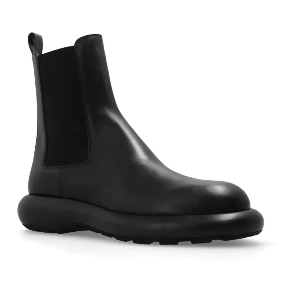 Chelsea Boots^Jil Sander Læder ankelstøvler Sort