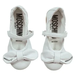 Pæne Sko^Moschino Læder Ballerina Sko Hvid
