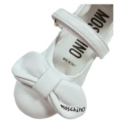 Pæne Sko^Moschino Læder Ballerina Sko Hvid