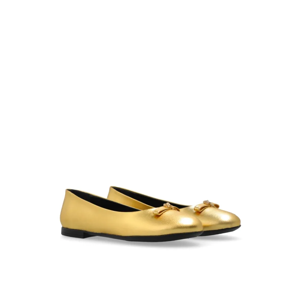 Ballerinasko^Versace Læder ballerinaer Gul