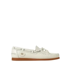 Sejlersko<Valentino Garavani Læder Bådsko Beige