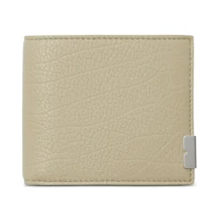Punge & Kortholder<Burberry Læder Bifold Pung med Logo Plaque Grøn