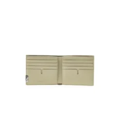 Punge & Kortholder<Burberry Læder Bifold Pung med Logo Plaque Grøn