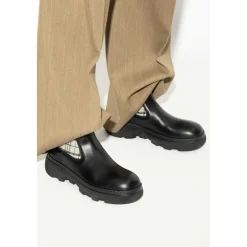Chelsea Boots<Burberry Læder Chelsea Boots Creeper Sort