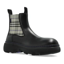 Chelsea Boots<Burberry Læder Chelsea Boots Creeper Sort