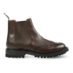 Chelsea Boots<Church's Læder Chelsea Brogue Støvler Brun