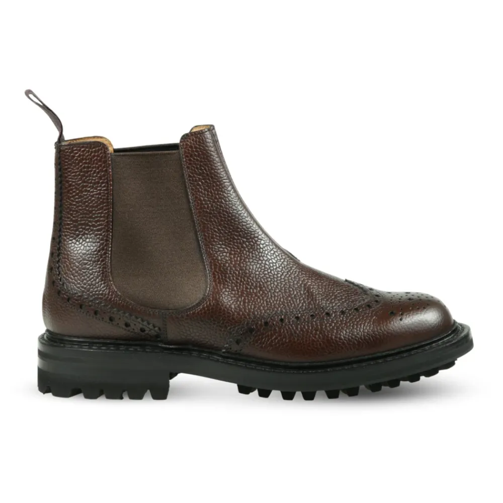 Chelsea Boots<Church's Læder Chelsea Brogue Støvler Brun