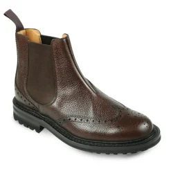 Chelsea Boots<Church's Læder Chelsea Brogue Støvler Brun