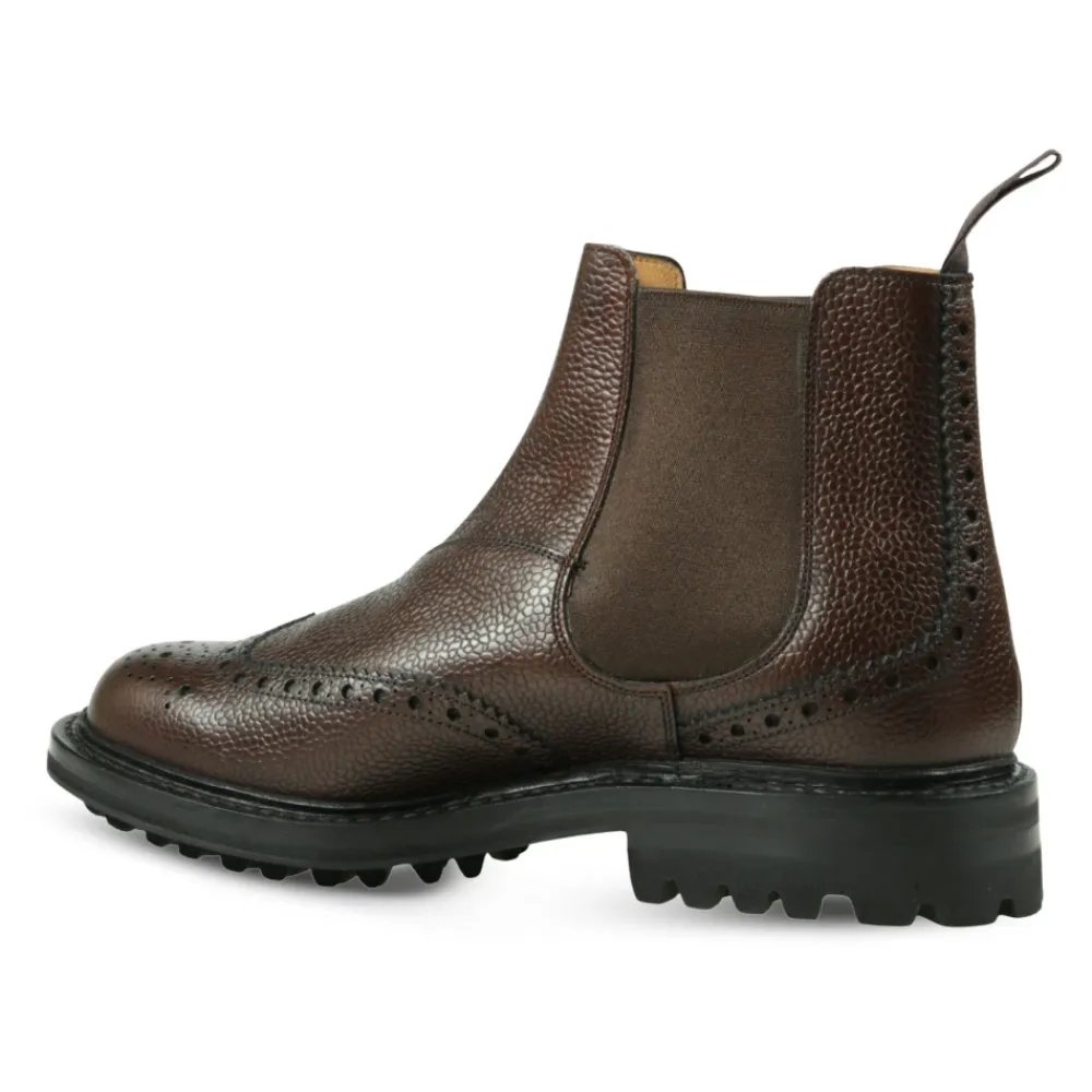 Chelsea Boots<Church's Læder Chelsea Brogue Støvler Brun