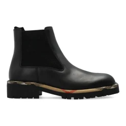 Chelsea Boots^Burberry Læder Chelsea støvler Sort