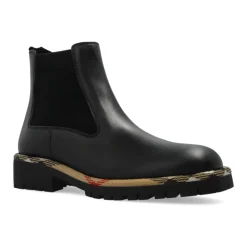 Chelsea Boots^Burberry Læder Chelsea støvler Sort