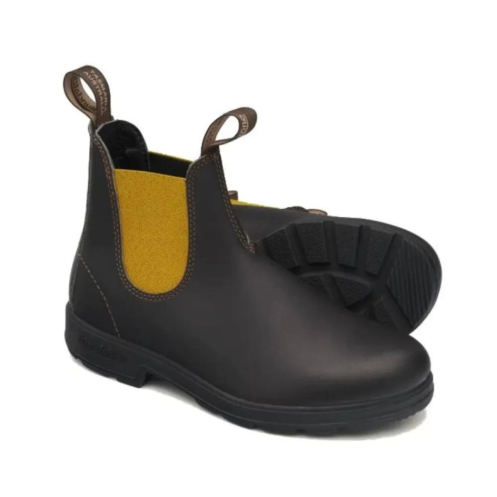 Chelsea Boots^Blundstone Læder Chelsea Støvler med Skridsikker Sål Sort