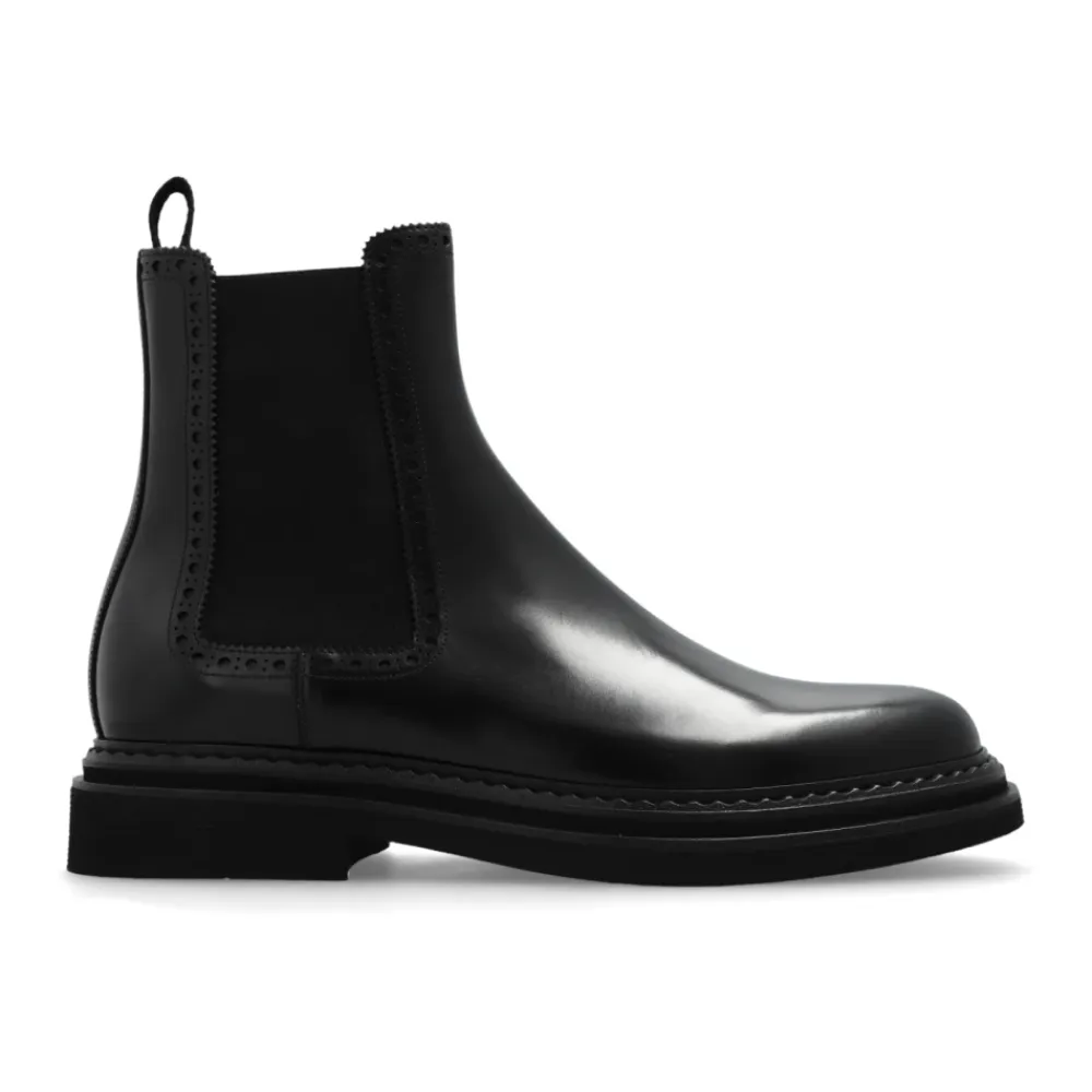 Chelsea Boots|Støvler^Dolce & Gabbana Læder Chelsea-støvler Sort
