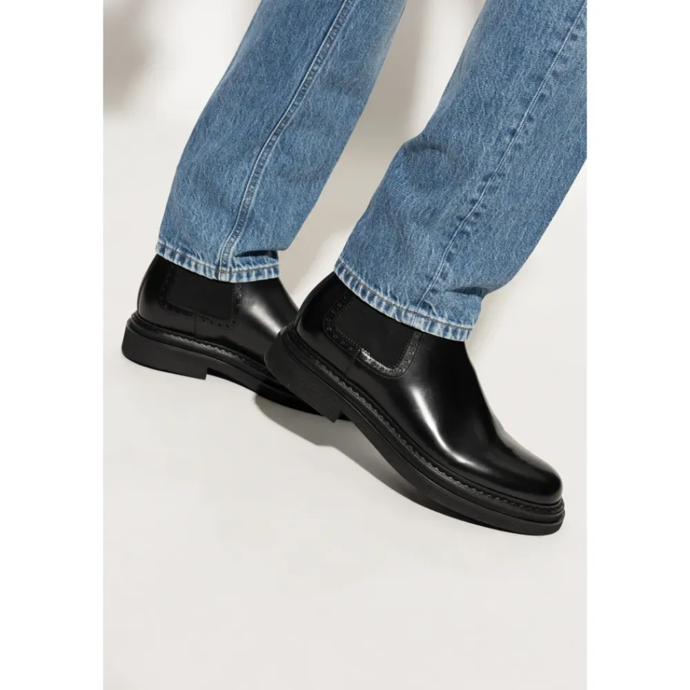 Chelsea Boots|Støvler^Dolce & Gabbana Læder Chelsea-støvler Sort