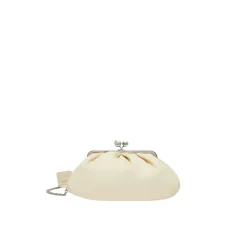 Clutch^Weekend Max Mara Læder Crossbody Taske Pasticcino Stil Beige