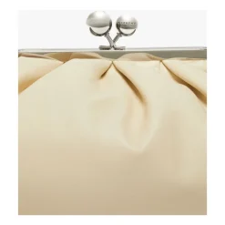 Clutch^Weekend Max Mara Læder Crossbody Taske Pasticcino Stil Beige