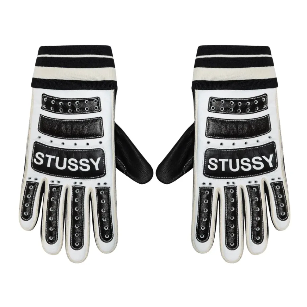 Handsker|Handsker<Stüssy Læder Cykelhandsker Sort