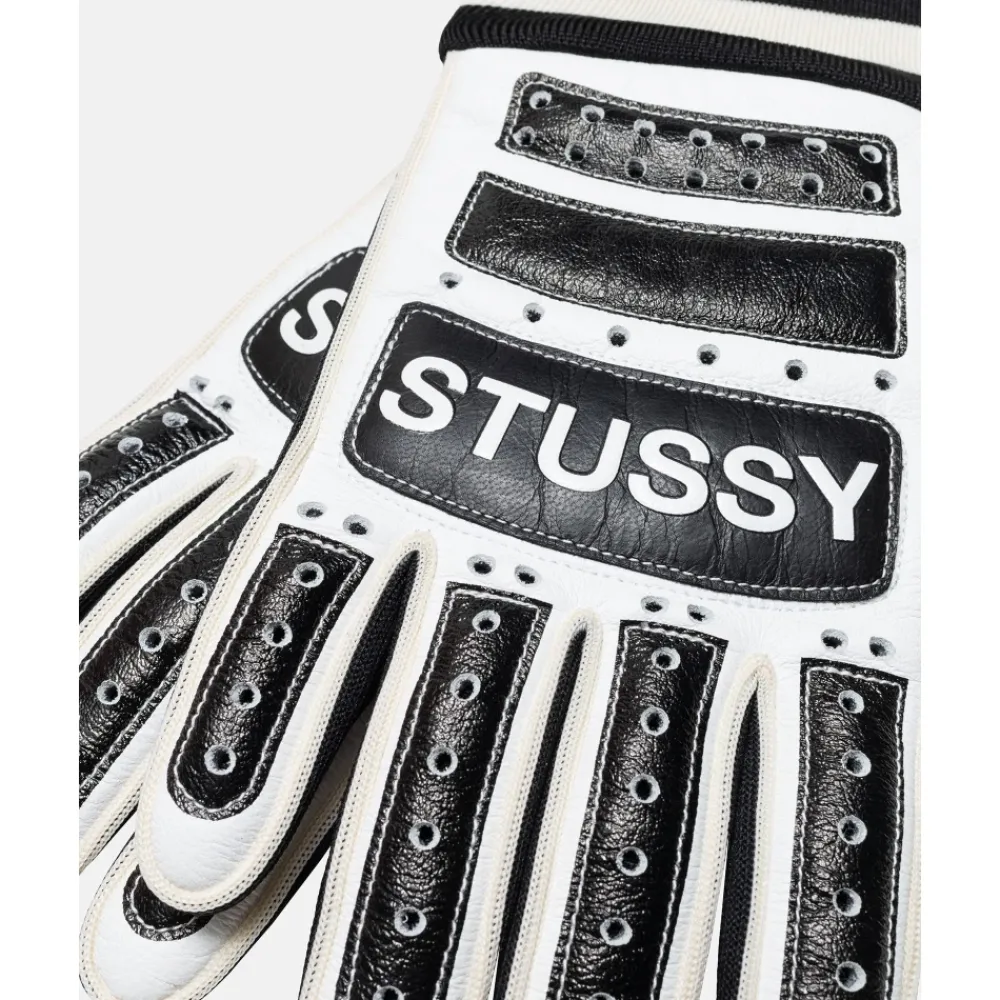 Handsker|Handsker<Stüssy Læder Cykelhandsker Sort