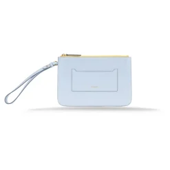 Clutch<Burberry Læder Dame Clutch Taske med Lynlås Blå