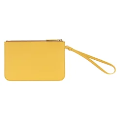 Clutch^Burberry Læder Dame Clutch Taske med Lynlås Gul