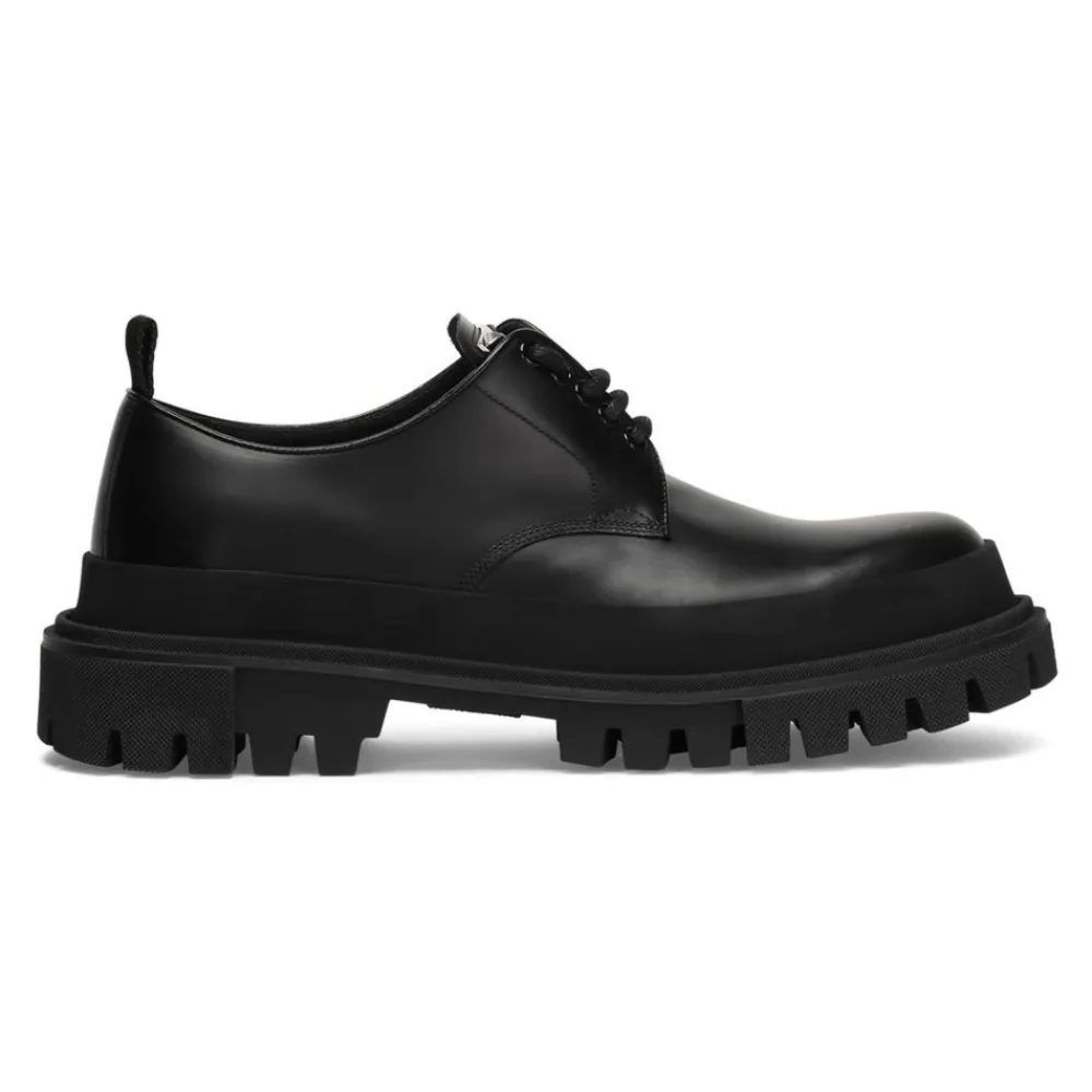 Business Sko^Dolce & Gabbana Læder Derbies Sort