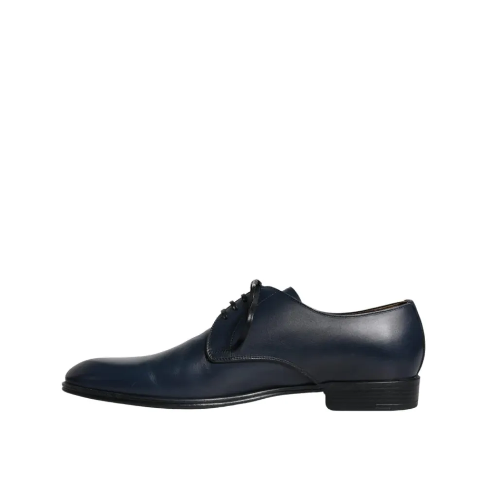 Business Sko^Dolce & Gabbana Læder Derby Sko Klassisk Stil Blå