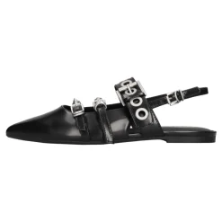 Loafers<ASH Læder Flat Sort