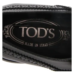 Snøresko^Tod's Læder Loafer Sko Francesina Bucature Sort