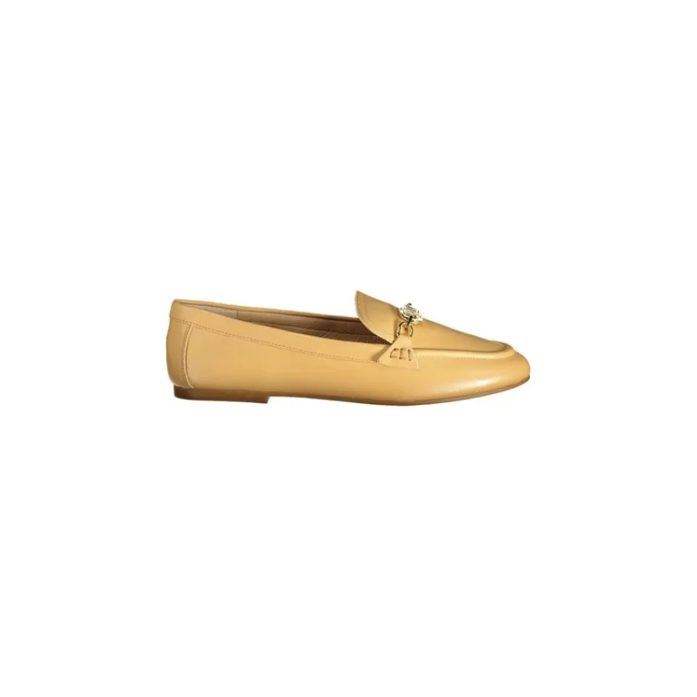 Loafers<Ralph Lauren Læder Loafers Kædedetalje Beige