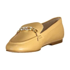 Loafers<Ralph Lauren Læder Loafers Kædedetalje Beige