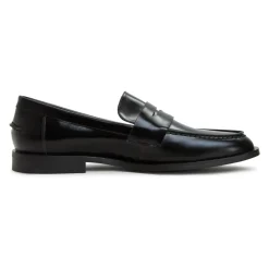 Loafers^Cesare Gaspari Læder Loafers med Blokhæl - Patent Sort