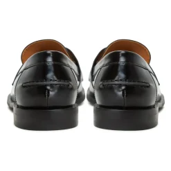 Loafers^Cesare Gaspari Læder Loafers med Blokhæl - Patent Sort