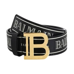 Bælter & Seler<Balmain Læder Logo Bælte Sort