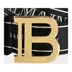 Bælter & Seler<Balmain Læder Logo Bælte Sort