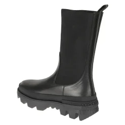 Chelsea Boots^Moncler Læder Logo Støvler Sort