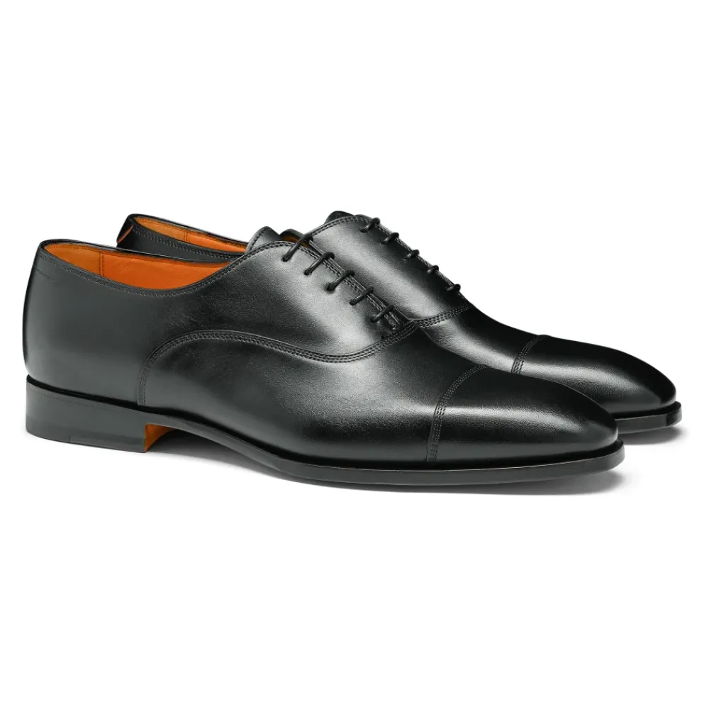 Business Sko<Santoni Læder Oxford Sko Sort