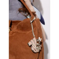 Tilbehør Til Tasker<Ferragamo Læder Sko-Formet Vedhæng Gul