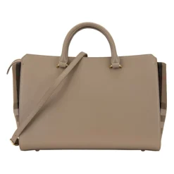 Håndtasker^Burberry Læder skuldertaske med tern mønster Beige