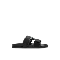 Sandaler<Moncler Læder slides Sort
