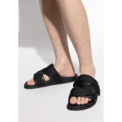Sandaler<Moncler Læder slides Sort