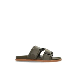 Sandaler<Moncler Læder slides Grøn