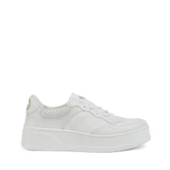 Sneakers^Gucci Læder Sneakers med Logo Detaljer Hvid