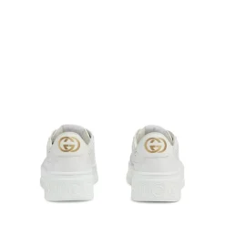 Sneakers^Gucci Læder Sneakers med Logo Detaljer Hvid