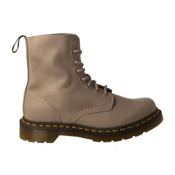 Snøresko^Dr. Martens Læder Snørestøvler Grå