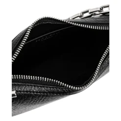 Bæltetasker<Alexander McQueen Læder taske T-Bar Mini Sort